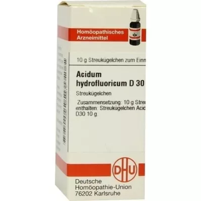 ACIDUM HYDROFLUORICUM D 30 kroglic, 10 g