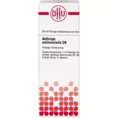 AETHIOPS ANTIMONIALIS Raztopina D 6, 20 ml