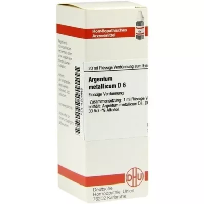 ARGENTUM METALLICUM Raztopina D 6, 20 ml