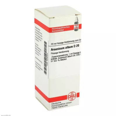 ARSENICUM ALBUM D 20 razredčitev, 20 ml