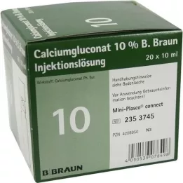 CALCIUMGLUCONAT 10% MPC Raztopina za injiciranje, 20X10 ml
