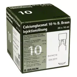CALCIUMGLUCONAT 10% MPC Raztopina za injiciranje, 20X10 ml