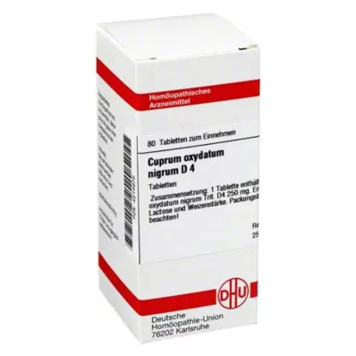 CUPRUM OXYDATUM nigrum D 4 tablete, 80 kosov
