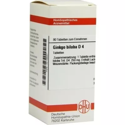 GINKGO BILOBA D 4 tablete, 80 kapsul