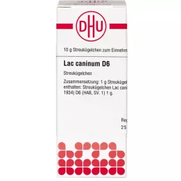 LAC CANINUM D 6 kroglic, 10 g