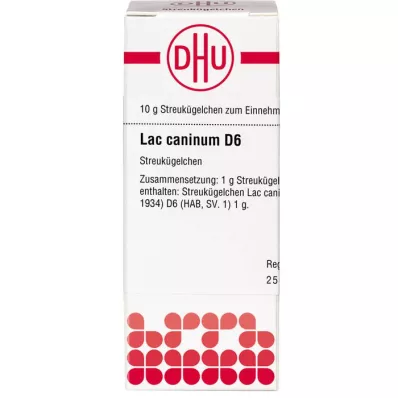 LAC CANINUM D 6 kroglic, 10 g