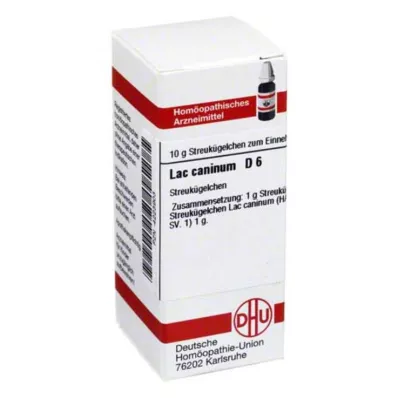 LAC CANINUM D 6 kroglic, 10 g
