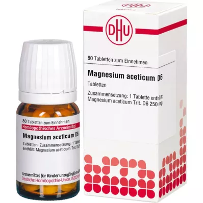 MAGNESIUM ACETICUM D 6 tablete, 80 kapsul