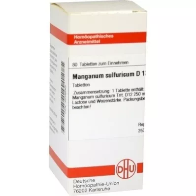 MANGANUM SULFURICUM D 12 tablet, 80 kapsul