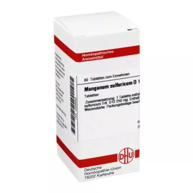 MANGANUM SULFURICUM D 12 tablet, 80 kapsul MANGANUM SULFURICUM D 12 tablet, 80 kapsul