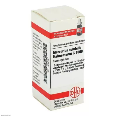 MERCURIUS SOLUBILIS Hahnemanni C 1000 kroglic, 10 g