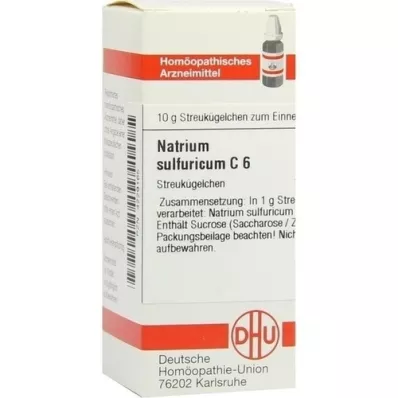 NATRIUM SULFURICUM C 6 kroglic, 10 g