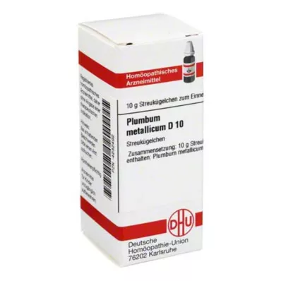 PLUMBUM METALLICUM D 10 kroglic, 10 g