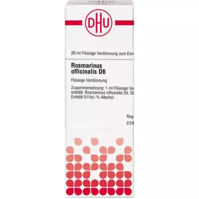 ROSMARINUS OFFICINALIS Raztopina D 6, 20 ml