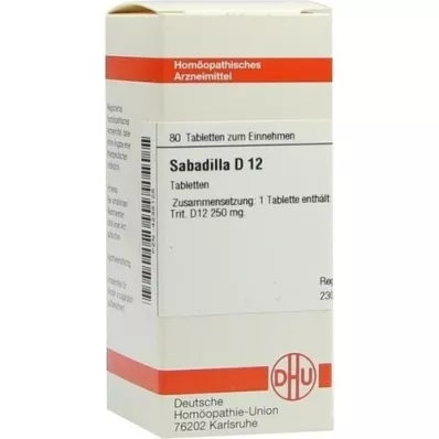 SABADILLA D 12 tablet, 80 kapsul