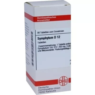 SYMPHYTUM D 12 tablet, 80 kapsul