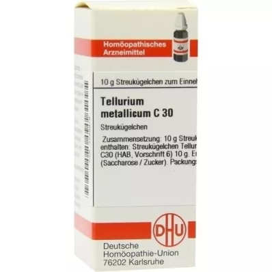 TELLURIUM metallicum C 30 kroglic, 10 g