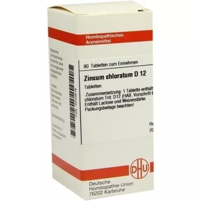 ZINCUM CHLORATUM D 12 tablet, 80 kapsul
