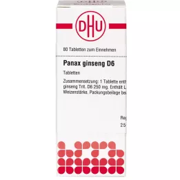 PANAX GINSENG D 6 tablete, 80 kapsul