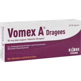 VOMEX A Dragees 50 mg obložene tablete, 20 kosov