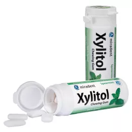 MIRADENT Žvečilni gumi Xylitol Spearmint, 30 kosov