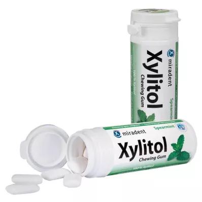 MIRADENT Žvečilni gumi Xylitol Spearmint, 30 kosov