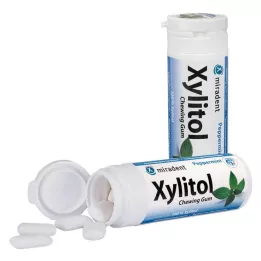 MIRADENT Žvečilni gumi Xylitol Mint, 30 kosov