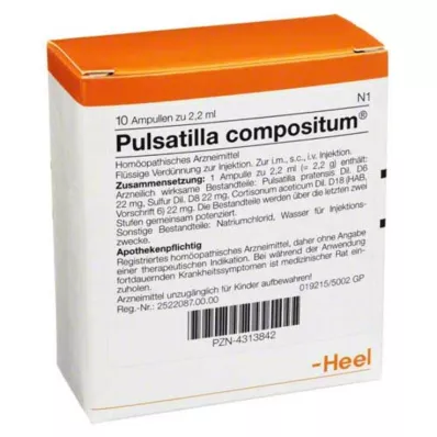 Pulsatilla Compositum ampule, 10 kos