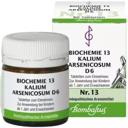 BIOCHEMIE 13 Kalium arsenicosum D 6 Tablete, 80 kosov