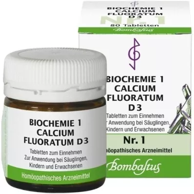BIOCHEMIE 1 Calcium fluoratum D 3 tablete, 80 kosov