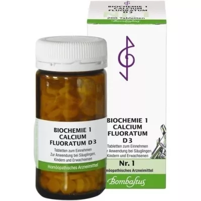 BIOCHEMIE 1 Calcium fluoratum D 3 tablete, 200 kapsul