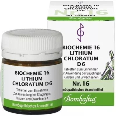 BIOCHEMIE 16 Litijev kloratum D 6 tablete, 80 kosov