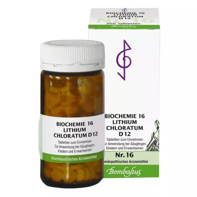 Biokemija 16 Litij kloratum D 12 tablet, 200 kos