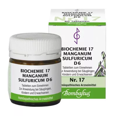 Biokemija 17 Manganum sulfuricum D 6 tablet, 80 kos Biokemija 17 Manganum sulfuricum D 6 tablet, 80 kos