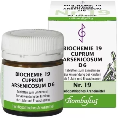 BIOCHEMIE 19 Cuprum arsenicosum D 6 tablet, 80 kapsul