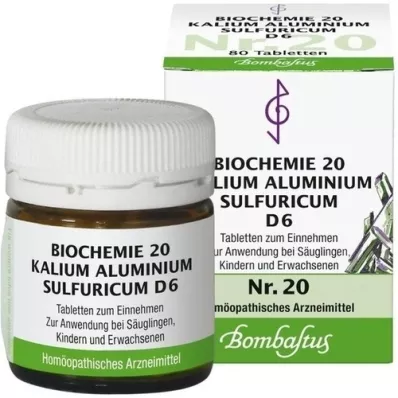 BIOCHEMIE 20 Potassium aluminium sulphuricum D 6 tablet, 80 kosov