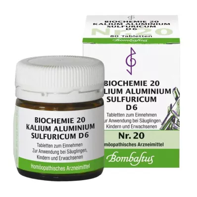 Biokemija 20 Potassium aluminium sulfuricum D 6 tablet, 80 kos