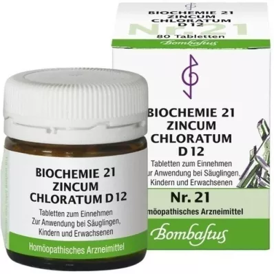 BIOCHEMIE 21 Zincum chloratum D 12 tablet, 80 kosov