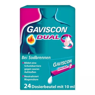 GAVISCON Dual 500mg/213mg/325mg Suspens.in sachet, 24X10 ml