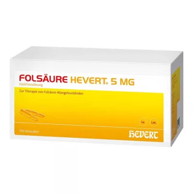FOLSÄURE HEVERT Ampule po 5 mg, 100 kosov
