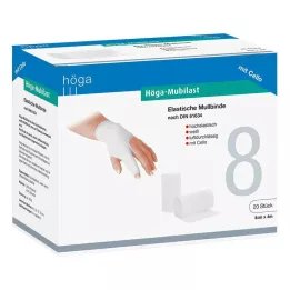 HÖGA-MUBILAST Fiksacijski povoj 8 cmx4 s celofanom, 1 kos