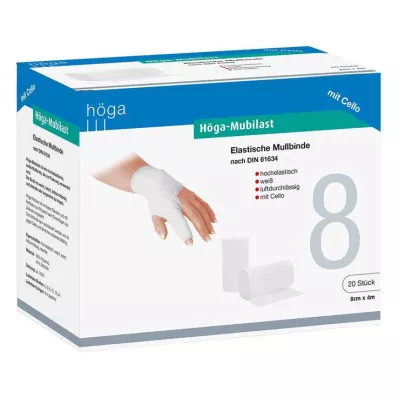 HÖGA-MUBILAST Fiksacijski povoj 8 cmx4 s celofanom, 1 kos