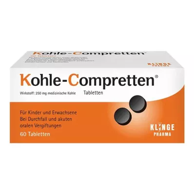 Charcoal Compretten tablete, 60 kos
