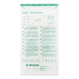 VASCO OP Občutljive rokavice, sterilne, brez prahu, velikost 8,5, 2 kosa