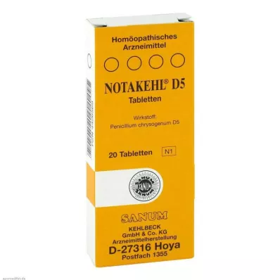 NOTAKEHL D 5 tablet, 20 kosov