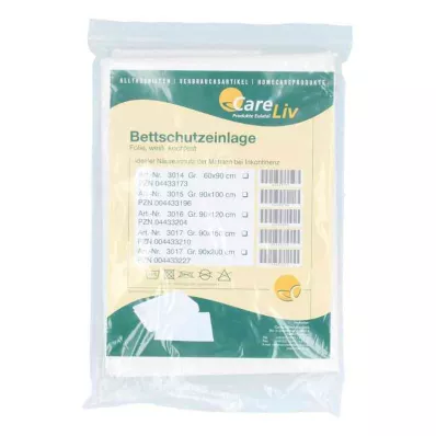 BETTSCHUTZEINLAGE Folija 90x120 cm bela, 1 kos