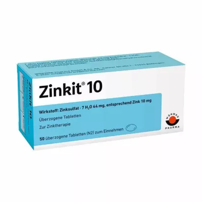 ZINKIT 10 obloženih tablet, 100 kosov