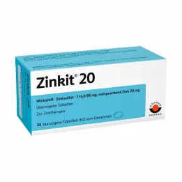 ZINKIT 20 obloženih tablet, 50 kosov