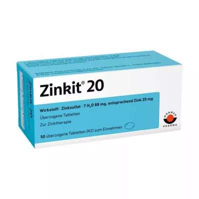 ZINKIT 20 obloženih tablet, 50 kosov ZINKIT 20 obloženih tablet, 50 kosov