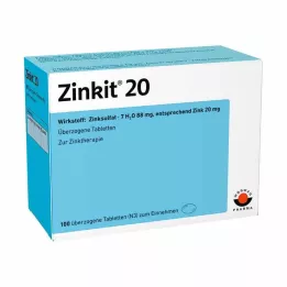 ZINKIT 20 obloženih tablet, 100 kosov